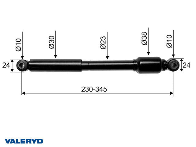 Valeryd schokdemper overflow damper alco 120sr sr1 b