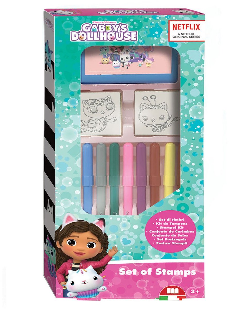 Multiprint kleuren stempelset gabby's 13-delig