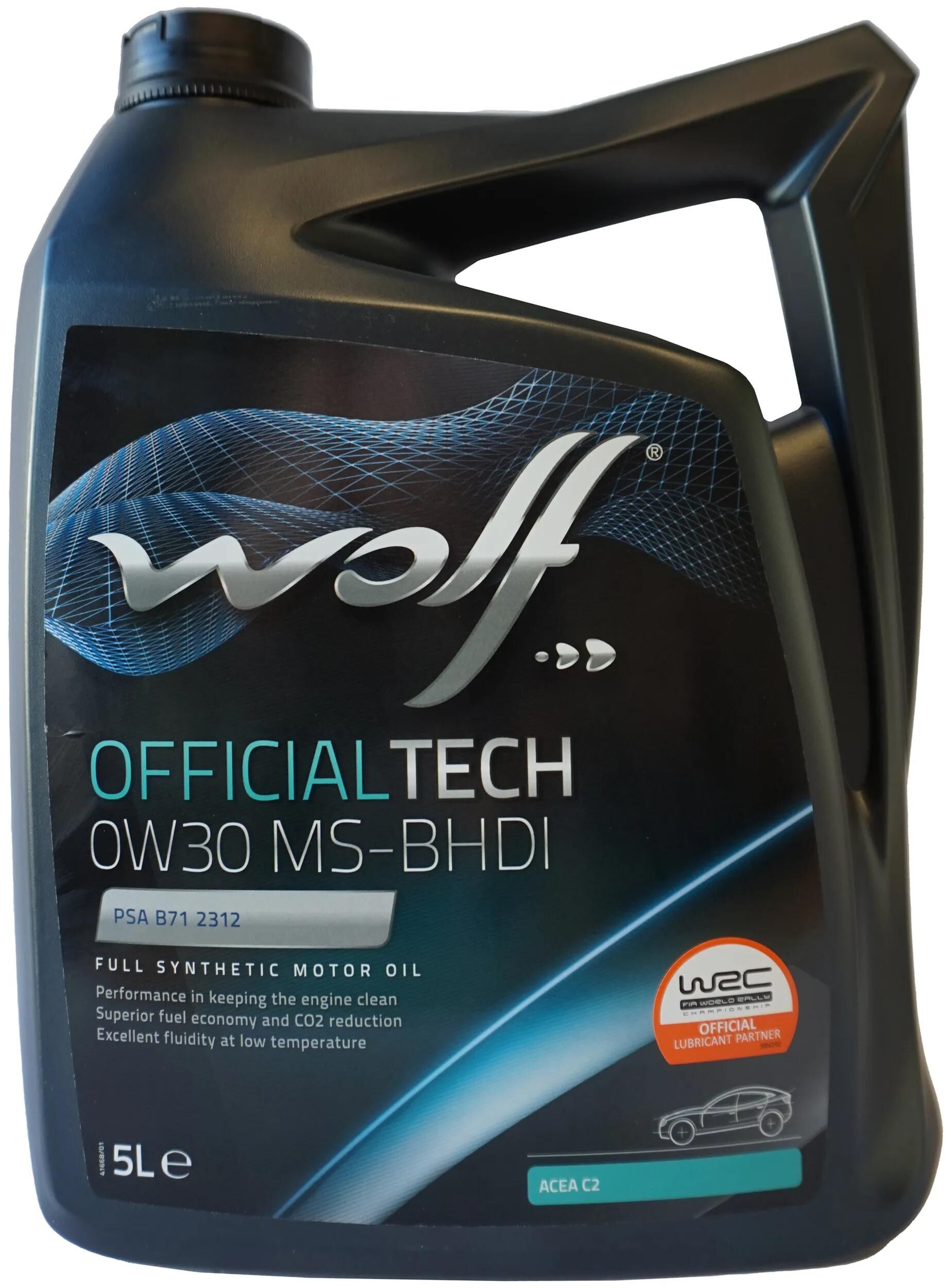 Wolf motoröl officialtech ms-bhdi motoroil 0w30 5l off.tech ms-bhdi