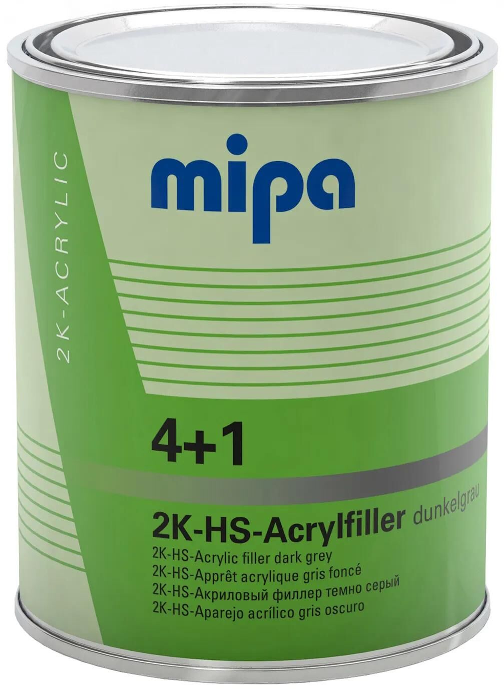 Mipa grundierfiller 4+1 acrylfiller hs 4+1 acrylic filter hs 1l dark gray
