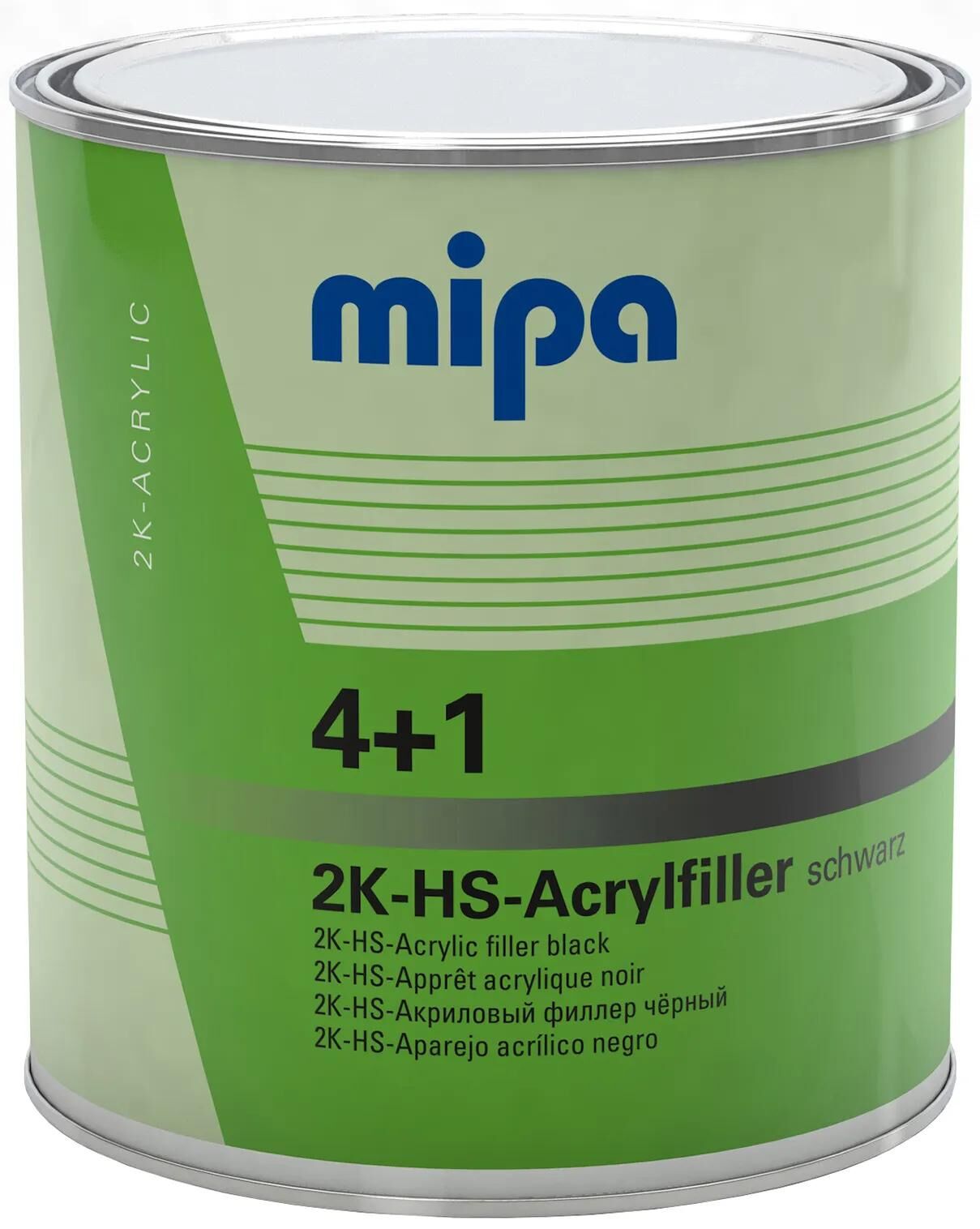 Mipa grundierfiller 4+1 acrylfiller hs 4+1 acrylic filter hs 3l black