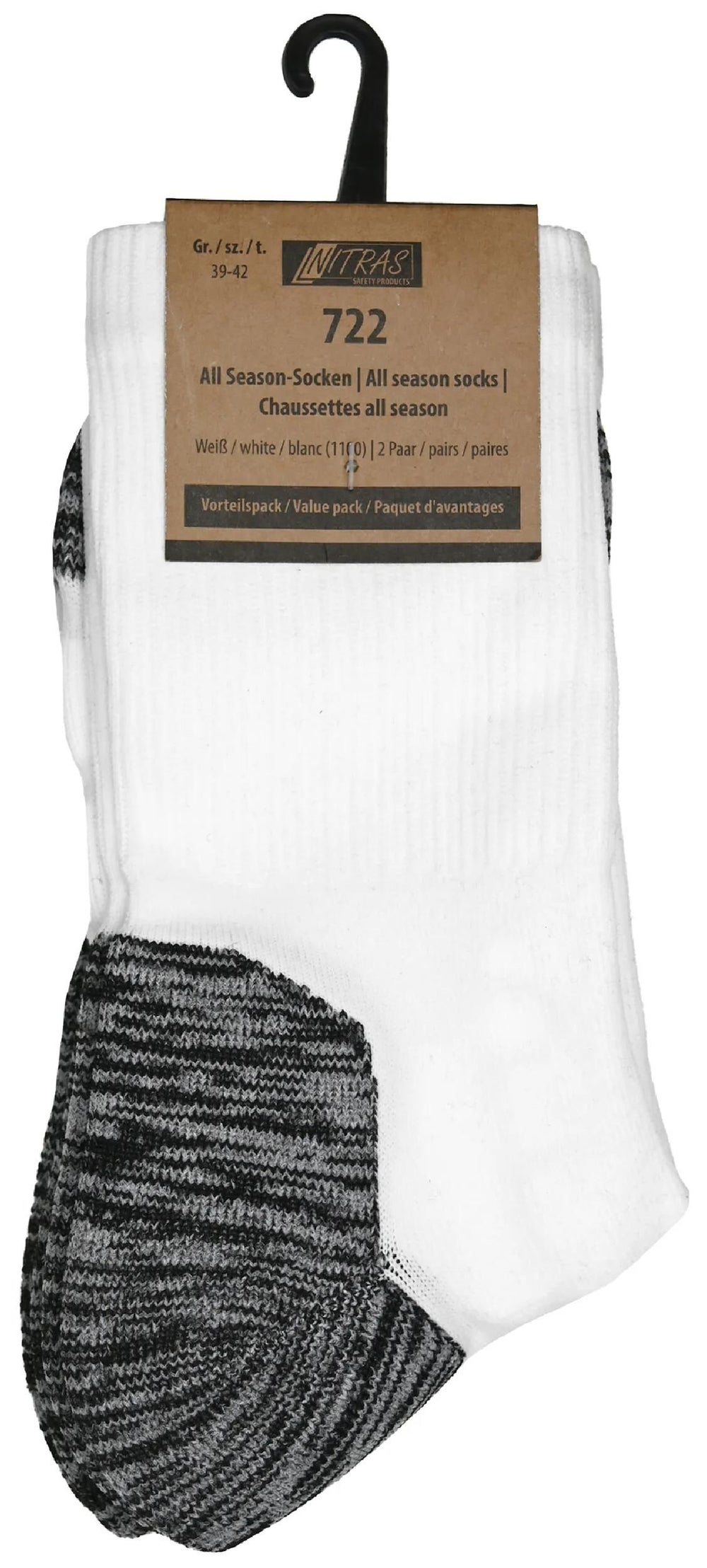 Nitras safety sokken all season alls. socks we gr. 39-42 nitras 1pk with 2 pairs