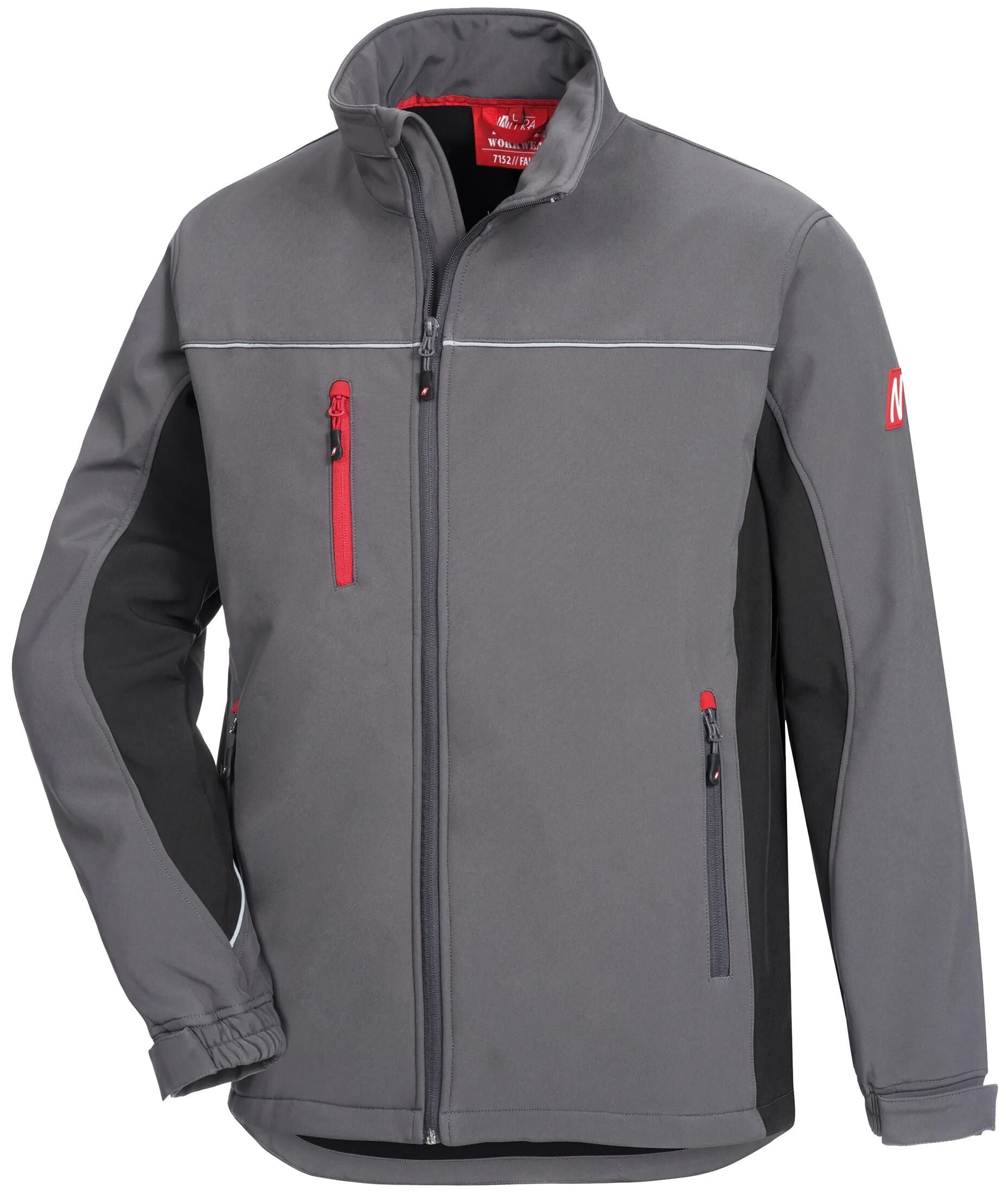 Nitras safety softshelljacke motion tex light softshell jacket gr. l motion tex light gray sw