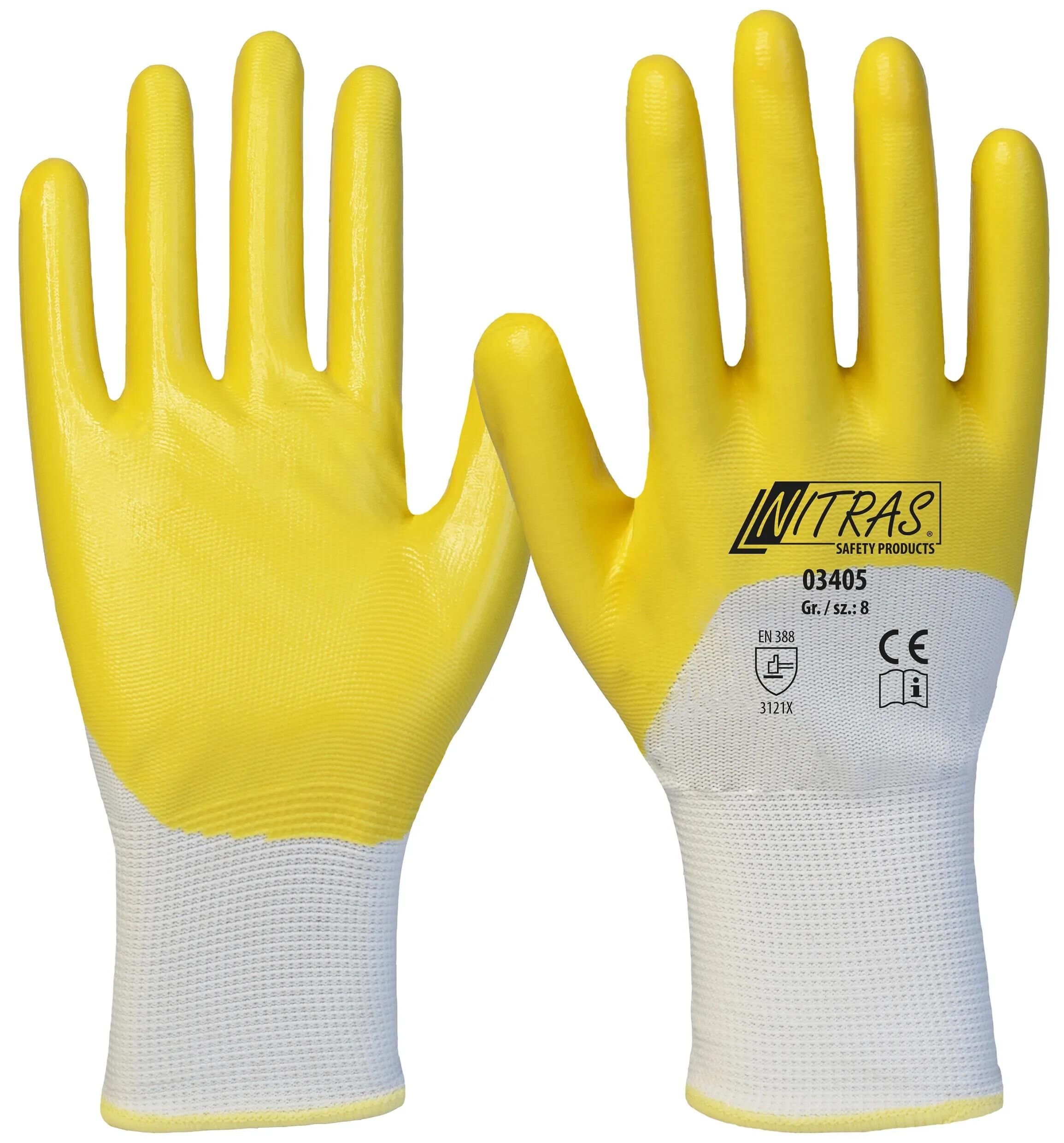Nitras safety nitrilhandschuh nitrile glove size 10 nitras