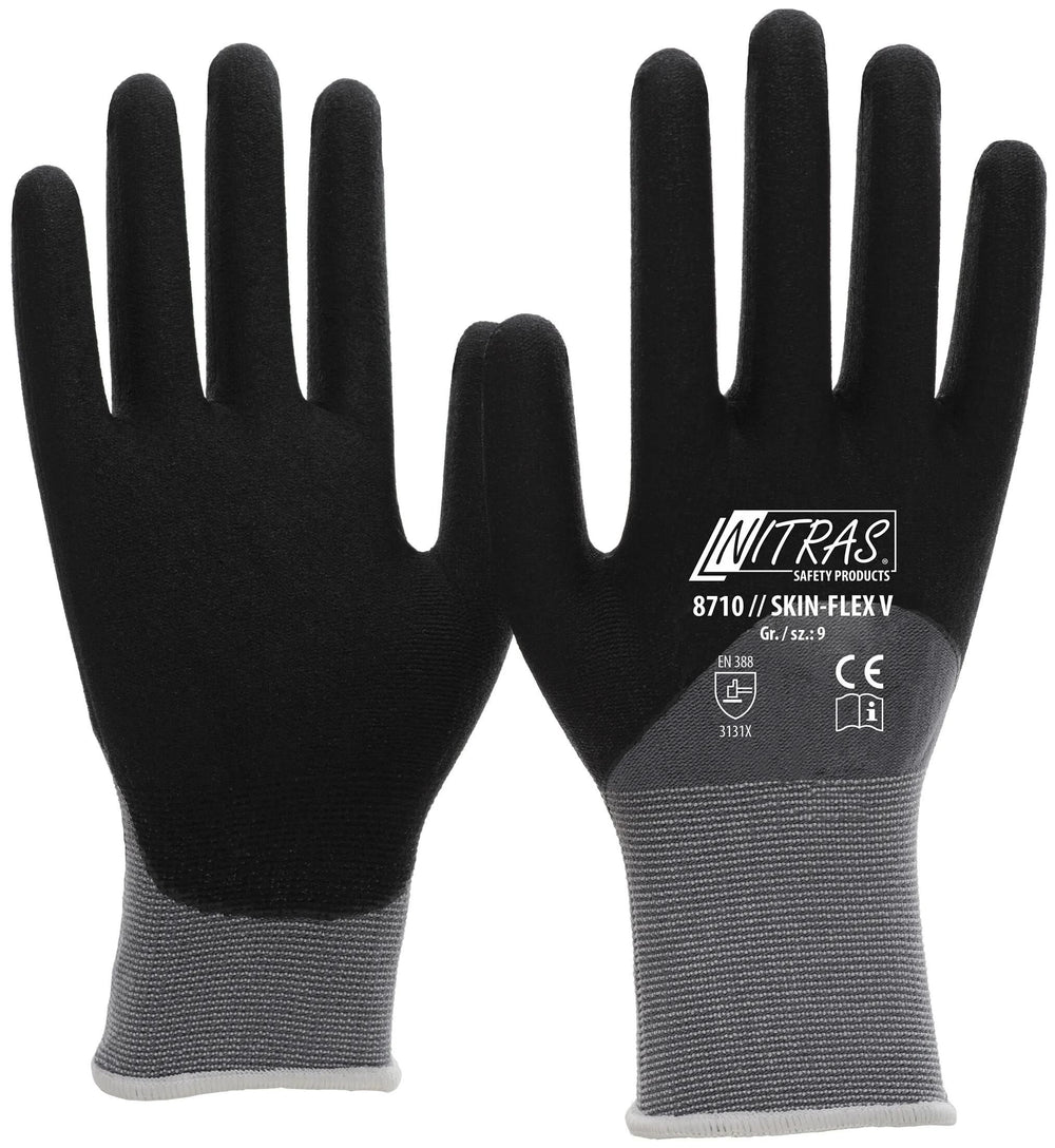 Nitras safety flexibele werkhandschoen skin flex v glove size 7 skin flex v
