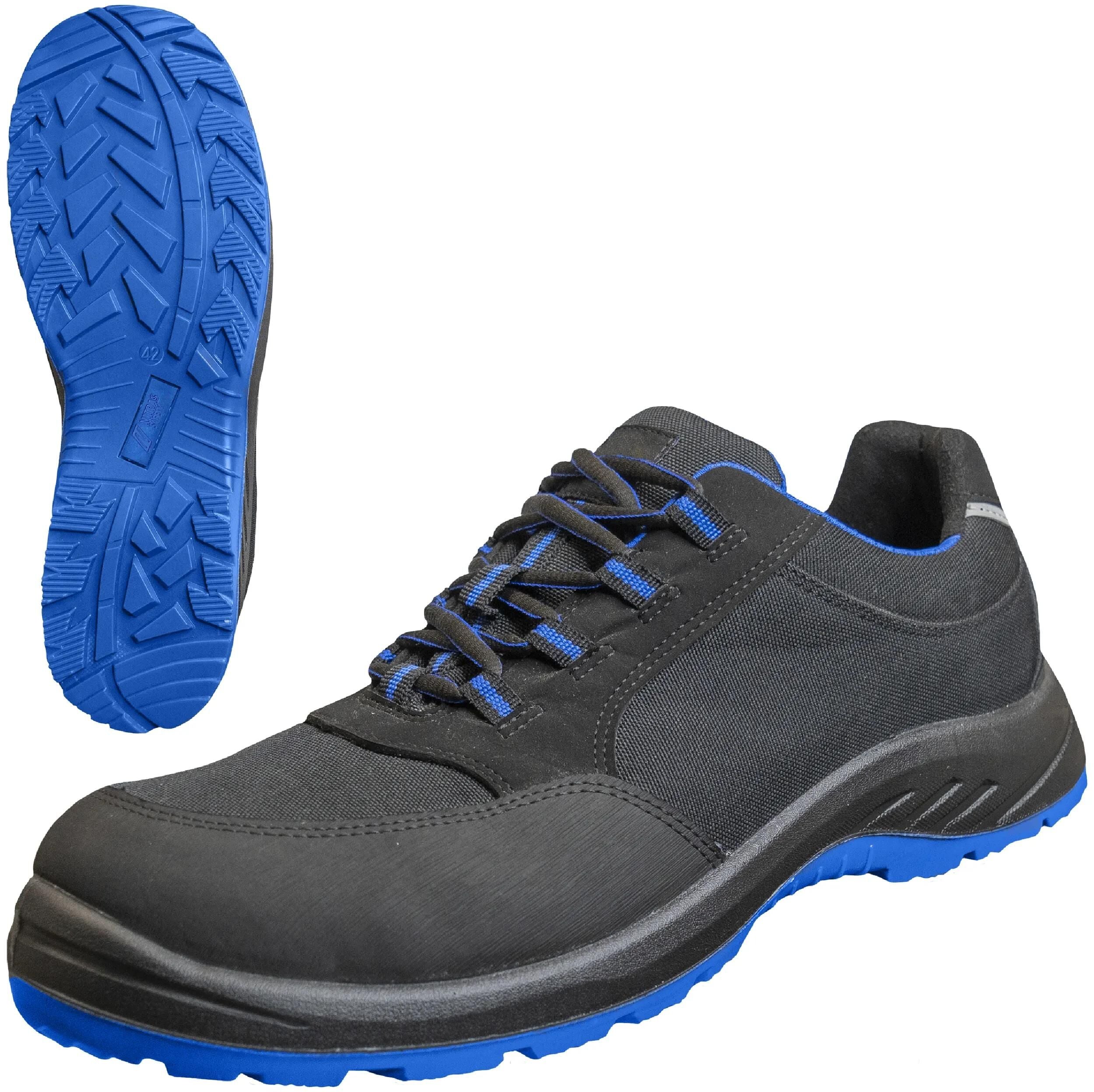 Nitras safety halbschuh solid step safety shoes gr. 42 solid step mid blue
