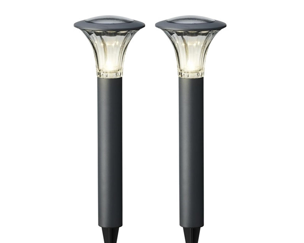 Lumineo led solar tuinsteker set a 2st. 49x17cm warmwit