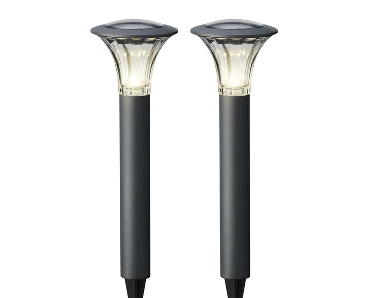 Lumineo led solar tuinsteker set a 2st. 49x17cm warmwit