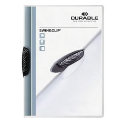 Klemmappen swingclip durable pp a4 22,5x31cm zwart klem capaciteit 3 mm