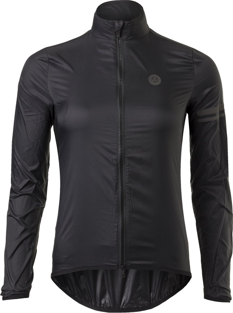 Agu wind fietsjack ii essential dames - zwart - s - winddicht - two-way rits