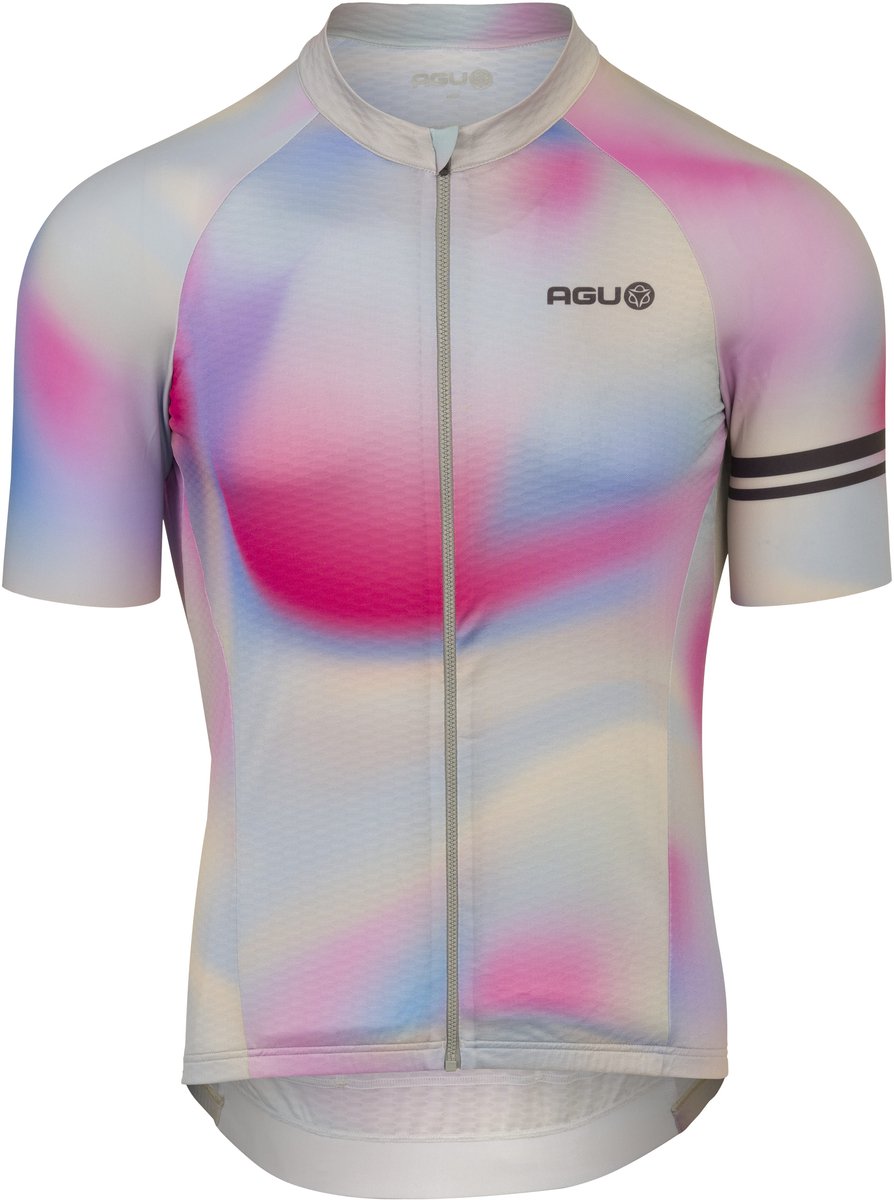 Agu performance fietsshirt heren - korte mouwen - gradient swirl - maat l
