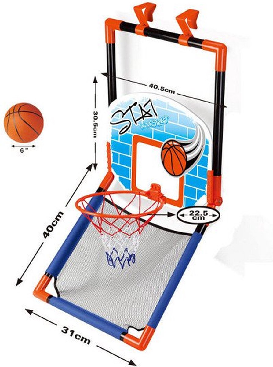 Lobbes speelgoed bv basketbalbord deurhanger staand