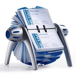 Visitekaarthouder durable visifix flip roterend a-z register zwart-grijs