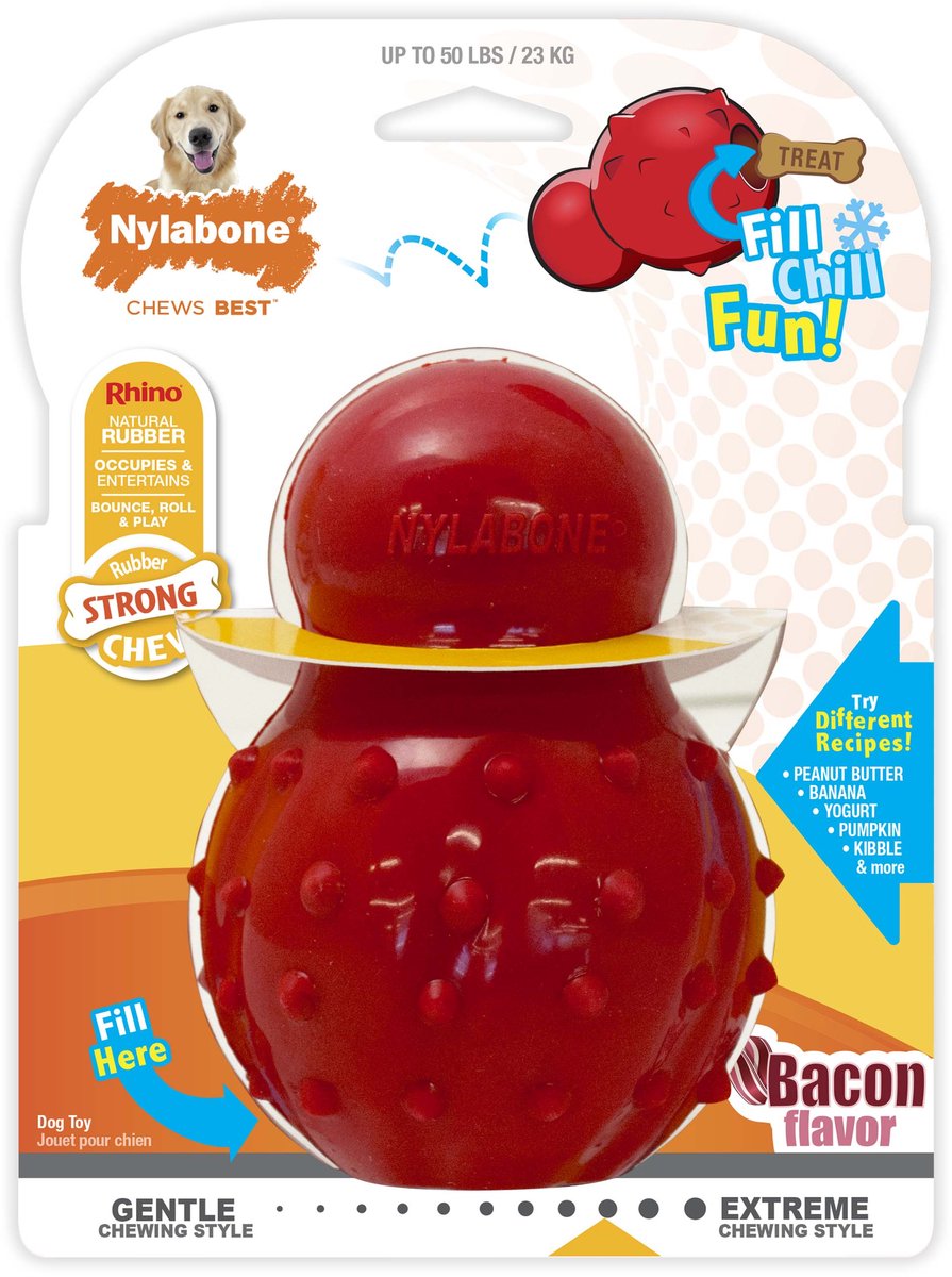 Nylabone sterke rubberen kegel baconsmaak