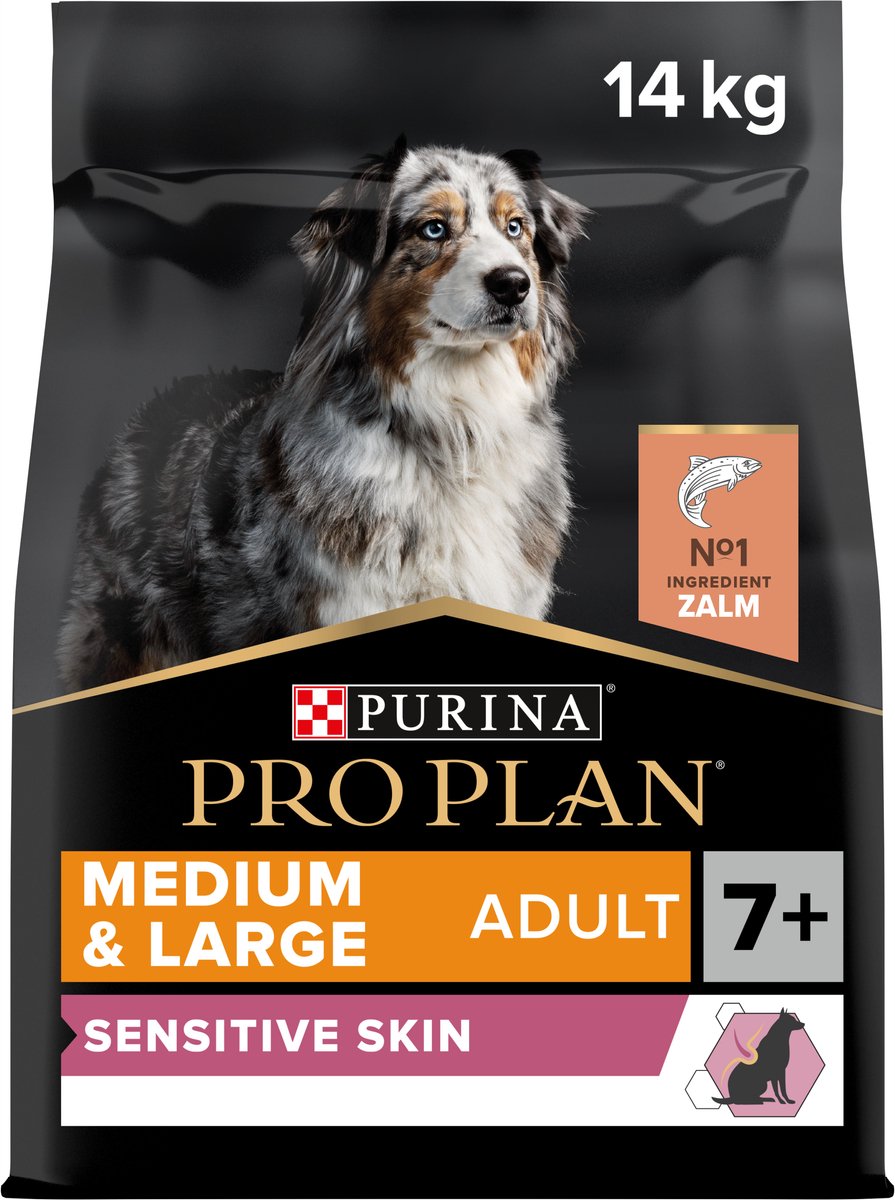 Pro plan purina sensitive skin senior (7+) - hondenvoer - zalm - 14 kg