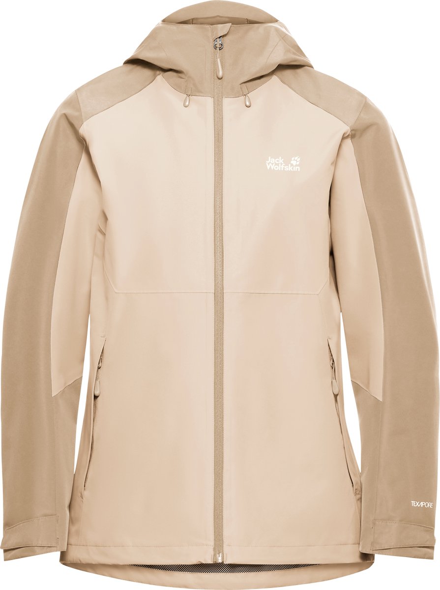 Jack wolfskin wildbound 2l jkt w dames outdoorjas-oyster