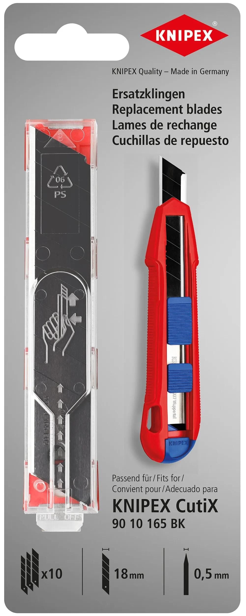 Knipex ersatzklingen cutix spare blades, 10 pieces f. 62878012