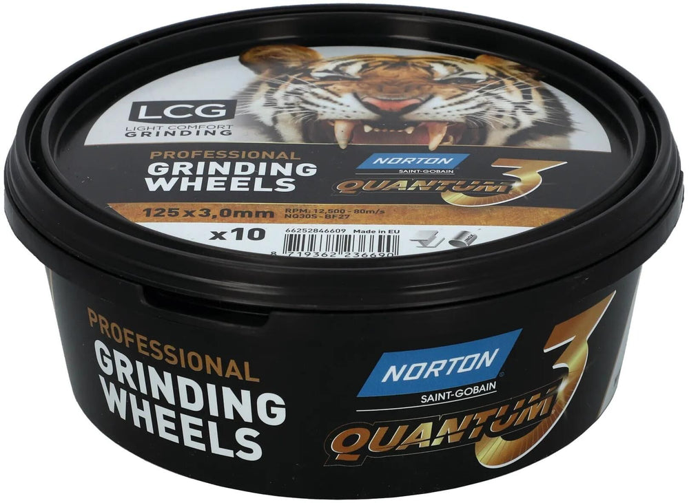 Norton schruppscheibe quantum3 grinding discs quamtum3 125 x 3 x 22.24
