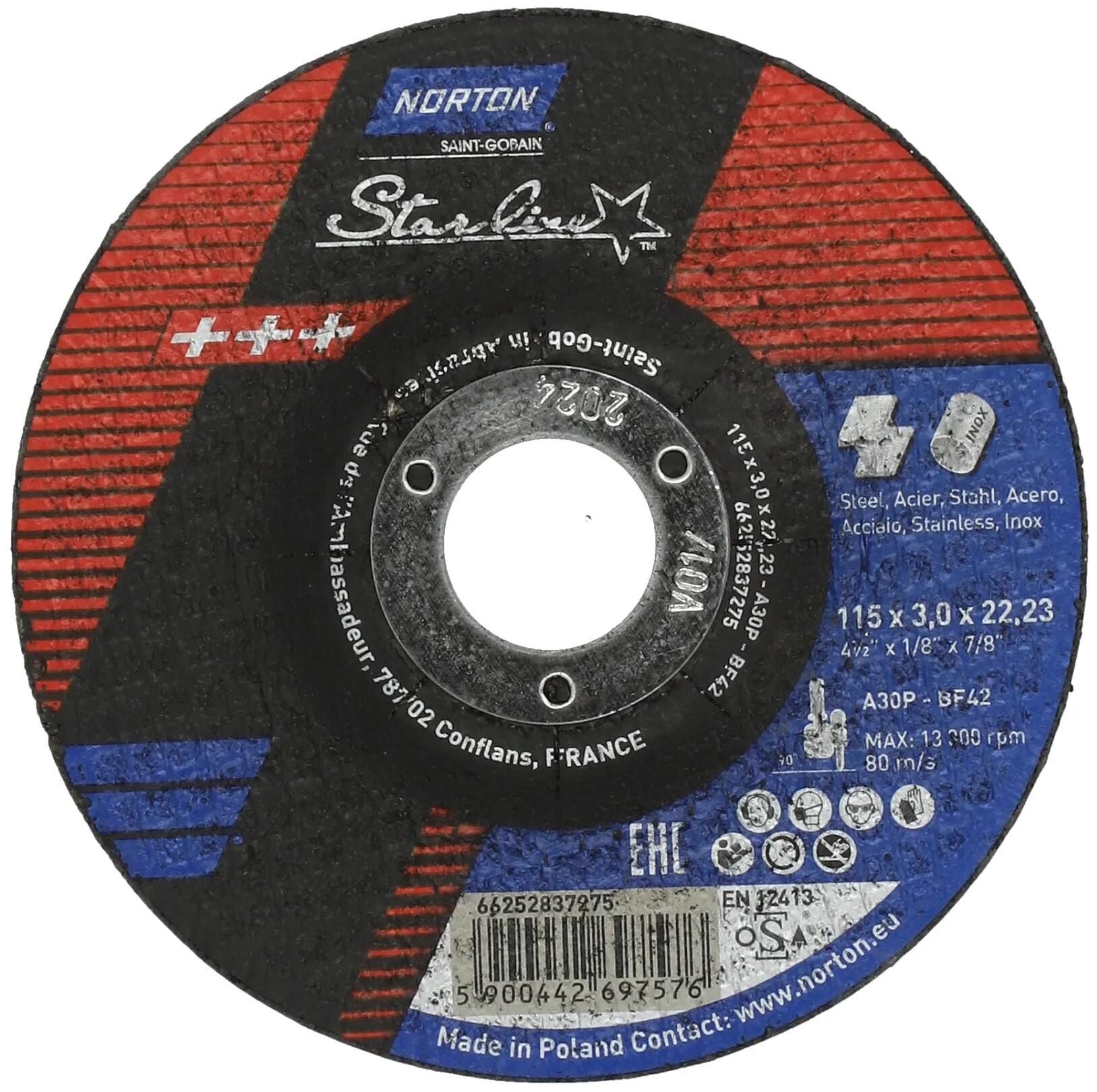 Norton trennscheibe starline cutting disc 115x3.0