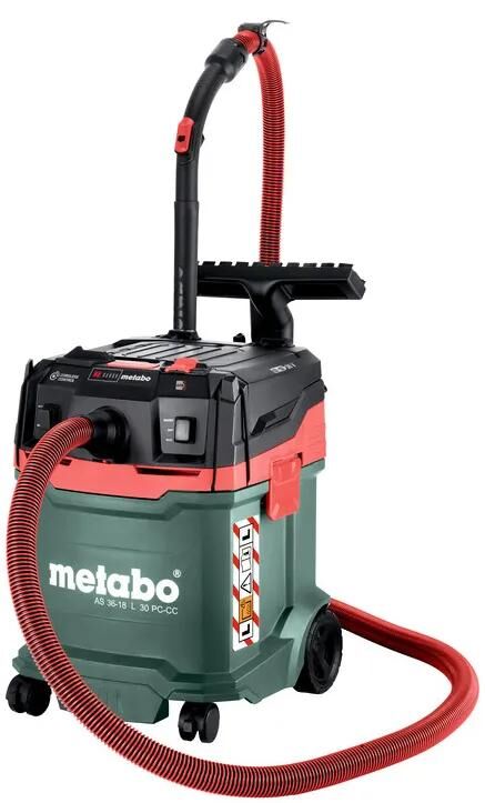 Metabo nat droog stofzuiger as 36-18 l 30 pc-cc battery vacuum cleaner me as 36-18 l30 pc-cc