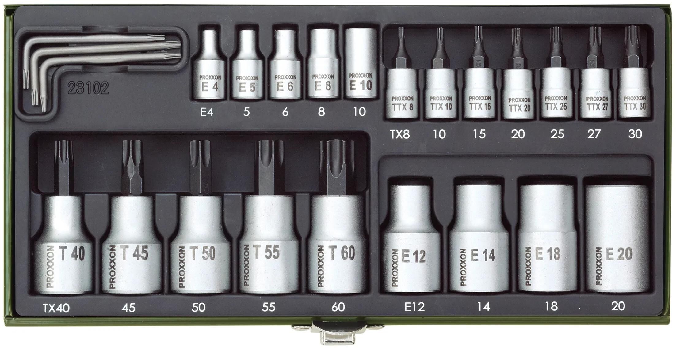Proxxon steckschlüsselsatz tx socket wrench set 23-piece