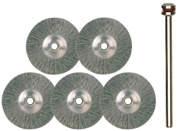 Proxxon stahldrahtrundbürstensatz stainless steel round bru d=22mm 5 pcs.