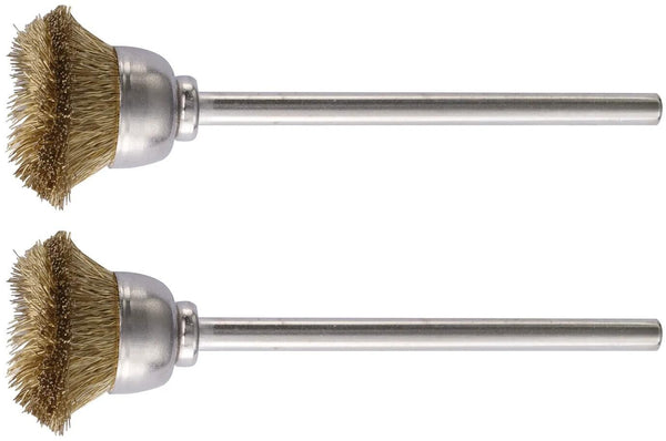 Proxxon topfbürste brushes w.shaft 2pcs d=13mm brass