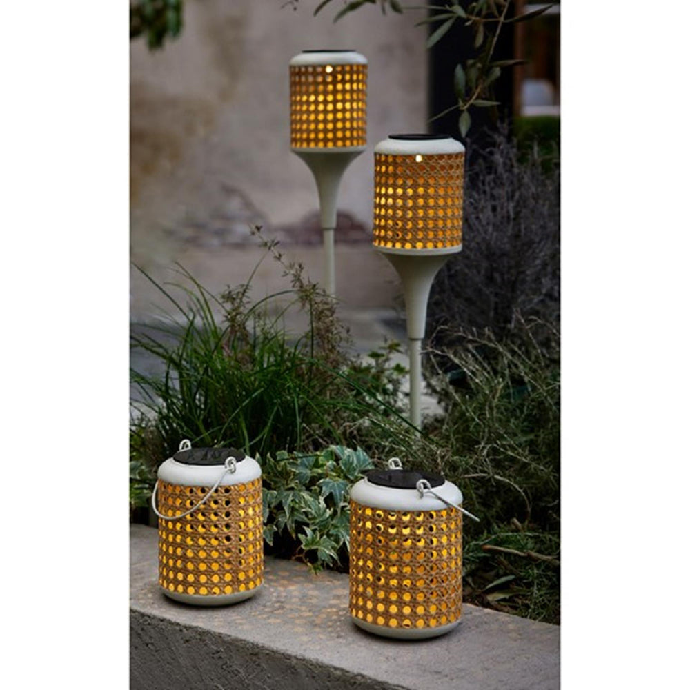 Lumineo led solar light ø10.5-h80cm metaal warmwit