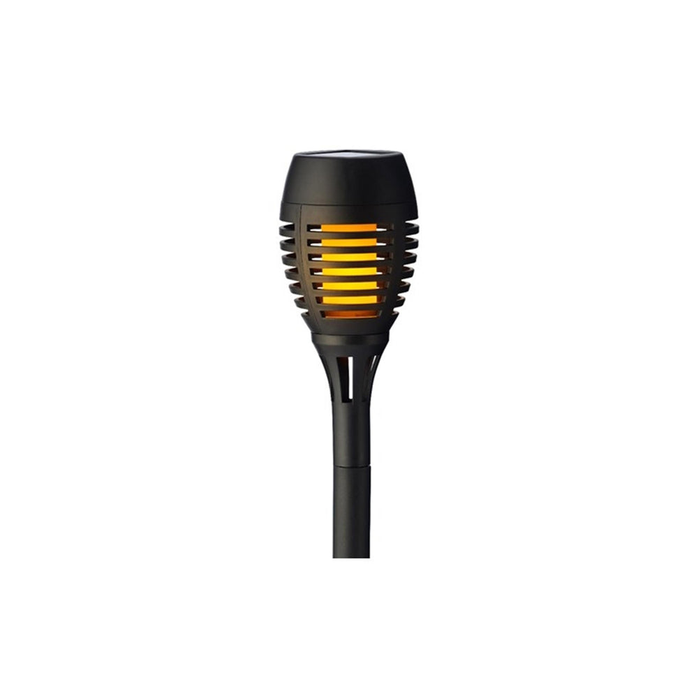 Lumineo solar fakkel kunststof vlam effect ø7,5xh27cm-12l verpakking a 4 stuks