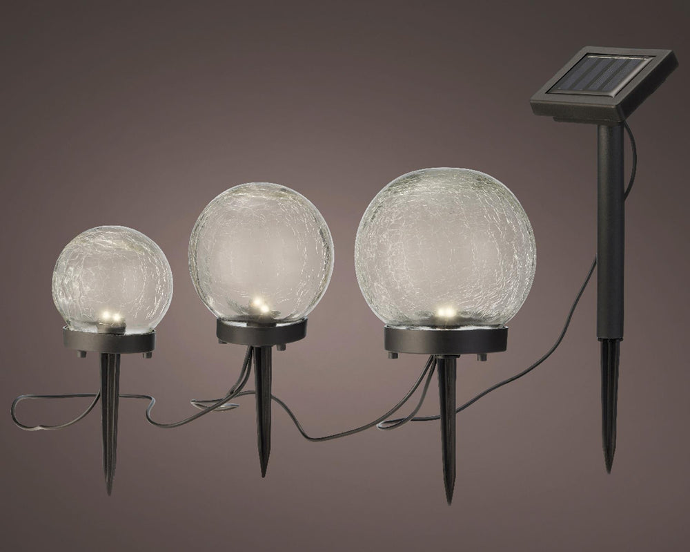 Lumineo solar stake light dia12-h12cm 3 lampen