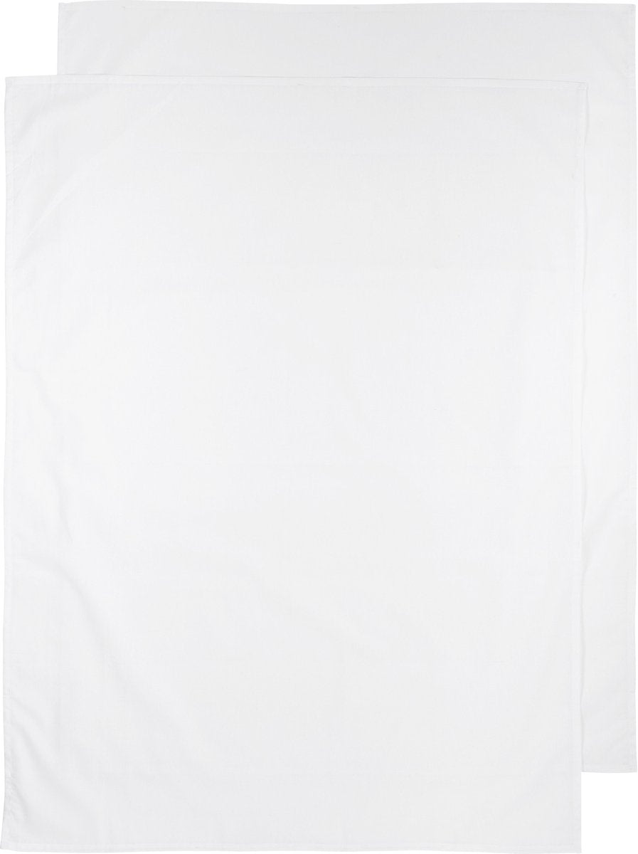 Meyco baby uni ledikant laken - 2-pack - white - 100x150cm - 0.3 tog