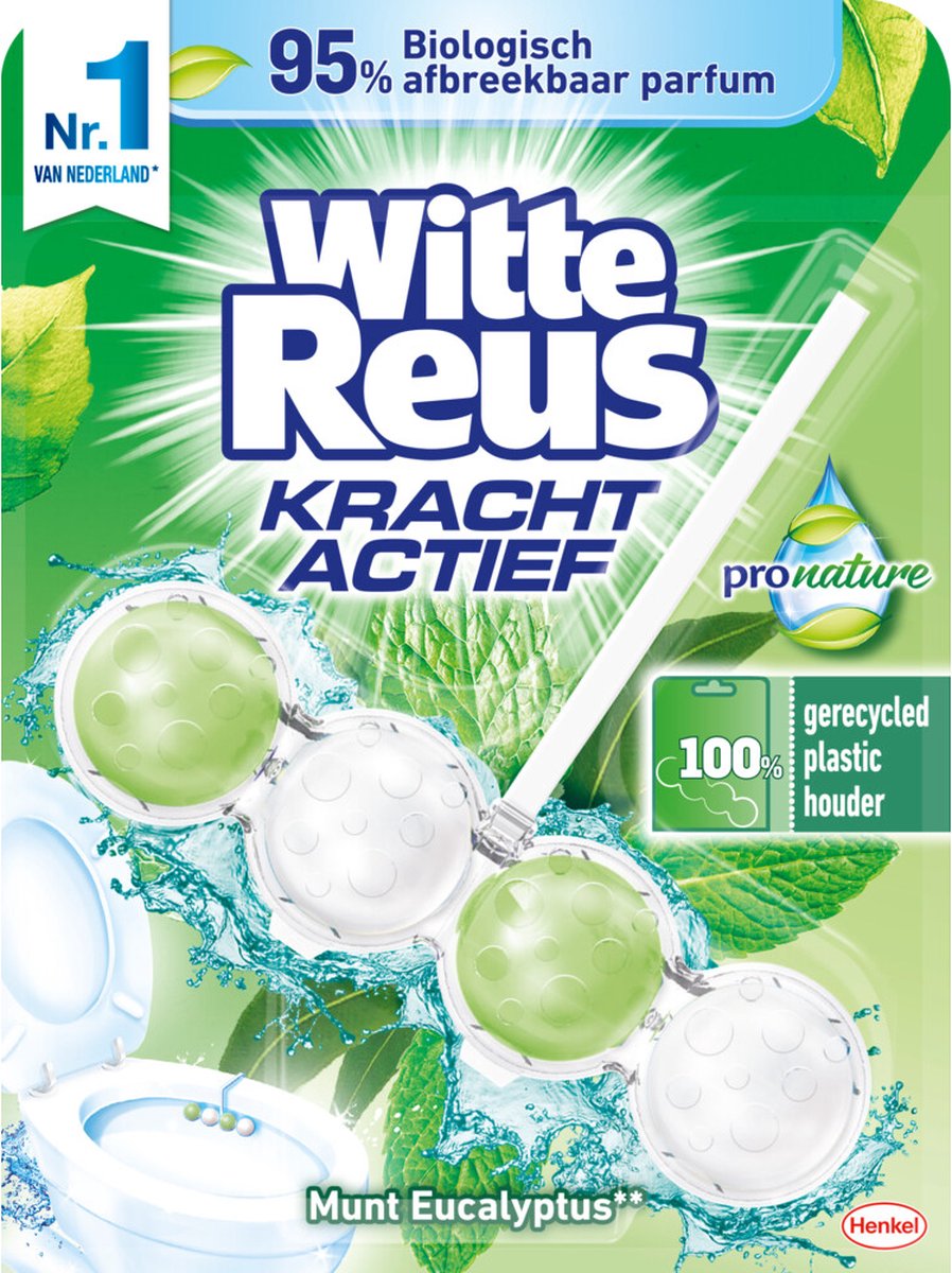 Witte reus toiletblok kracht actief pro nature munt eucalyptus
