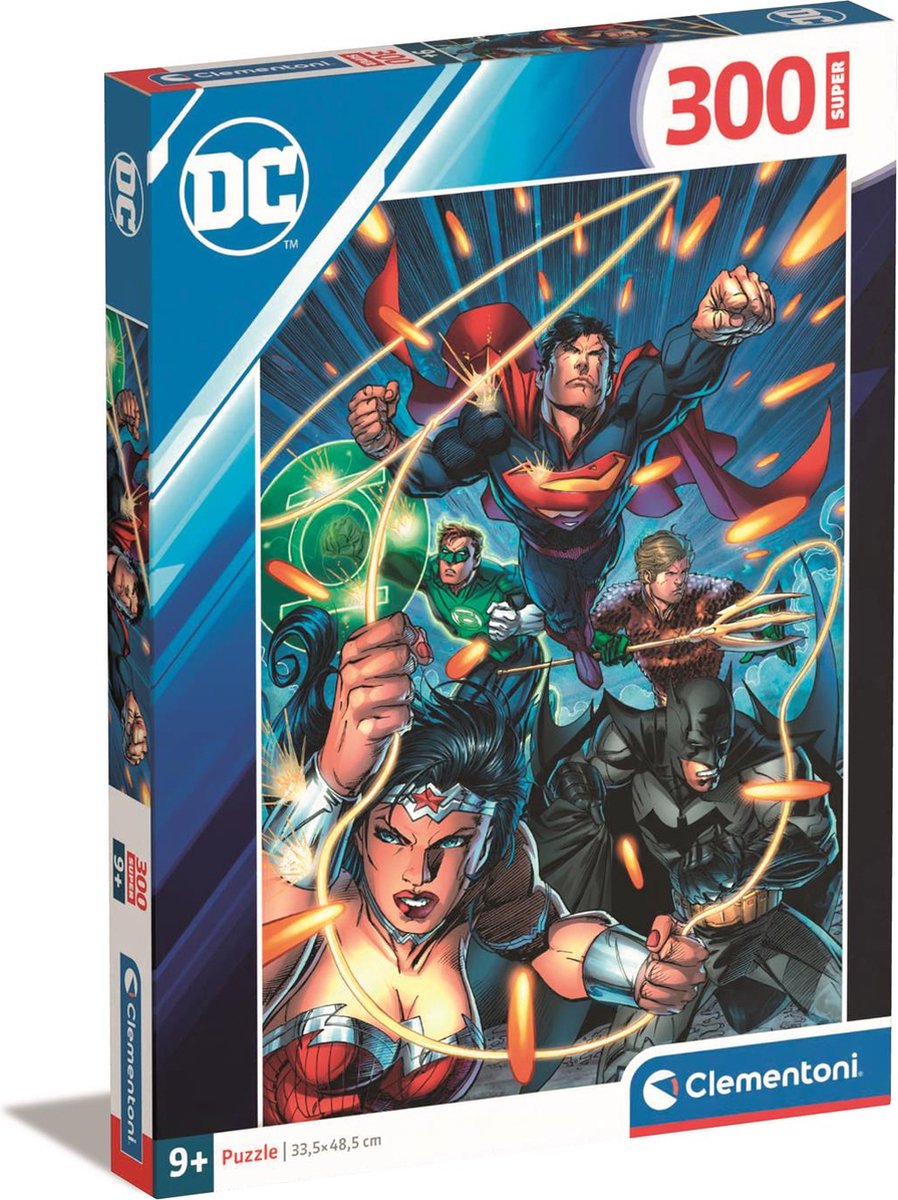 Clementoni legpuzzel super color dc comics justice league, 300st.