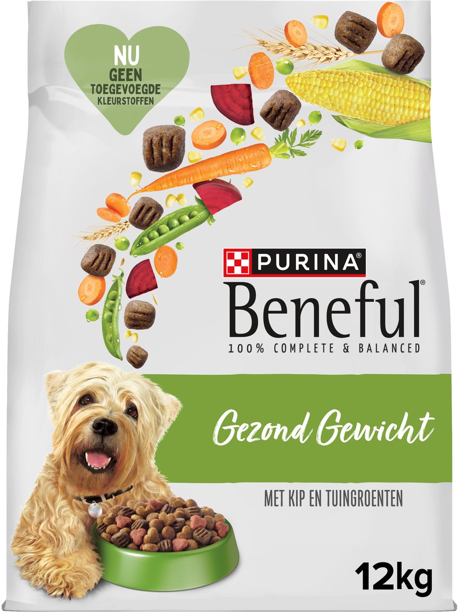 Beneful gezond gewicht - hondenvoer droogvoer - kip tuingroenten - 12 kg