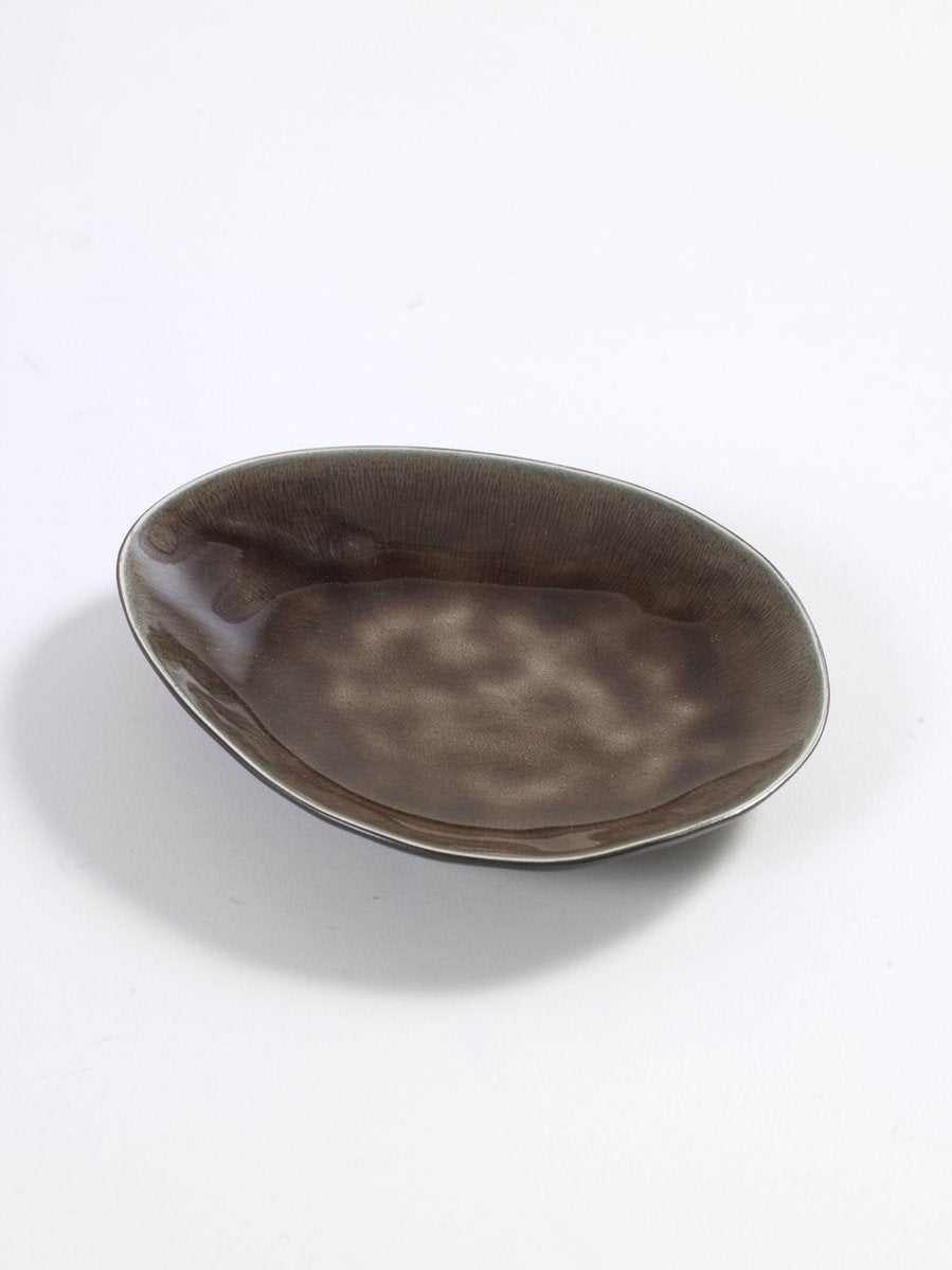 Serax - pascale naessens pure - ovaal bord s - bruin - 4 stuks