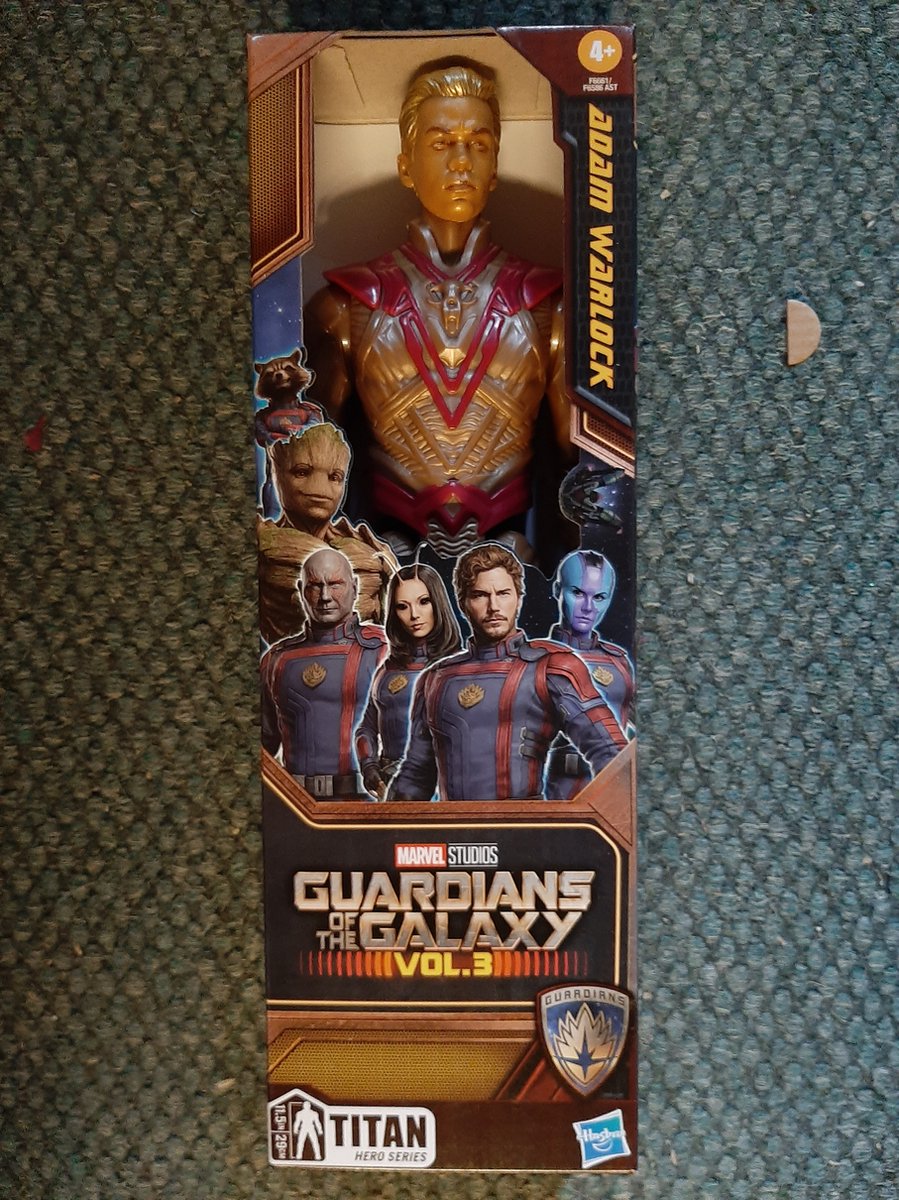Hasbro marvel guardians of the galaxy vol. 3 titan hero series adam warlock, 4 jaar, titan hero series, meerkleurig