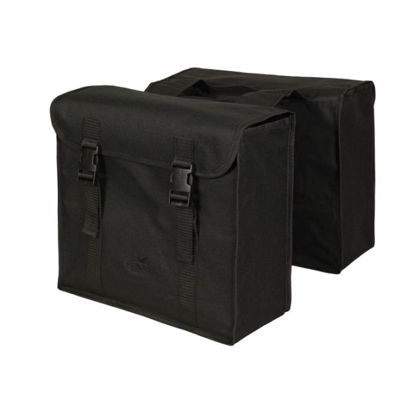 Greenlands Tas dubbel zwart-zwart. afmeting 37x34x14cm.totaal inhoud 40L