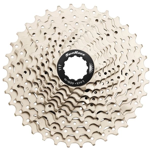 Cassette SunRace 10V 11-36 CSMS1 argent métallisé