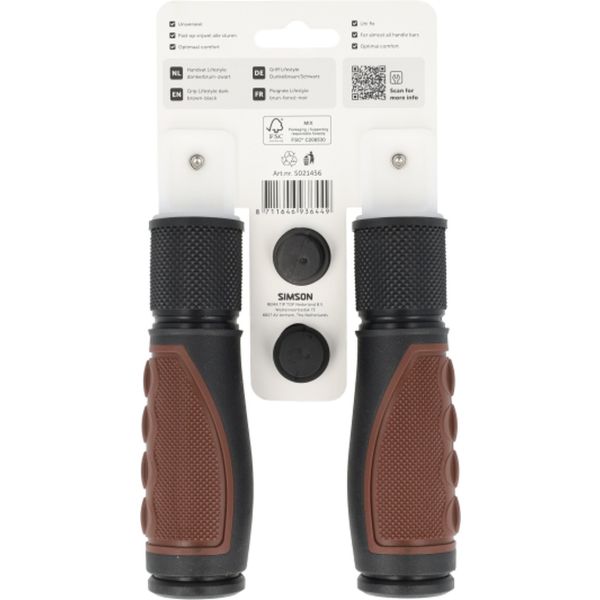 Simson handvatten lifestyle donkerbruin-zwart