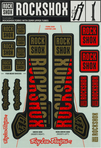 Rockshox troy lee designs decal kit f.pike lyrik yari domain revelation c. 2018