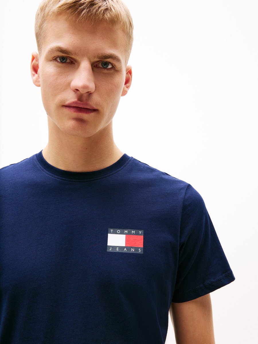 Tommy hilfiger tommy jeans logo slim jersey crew neck t-shirt