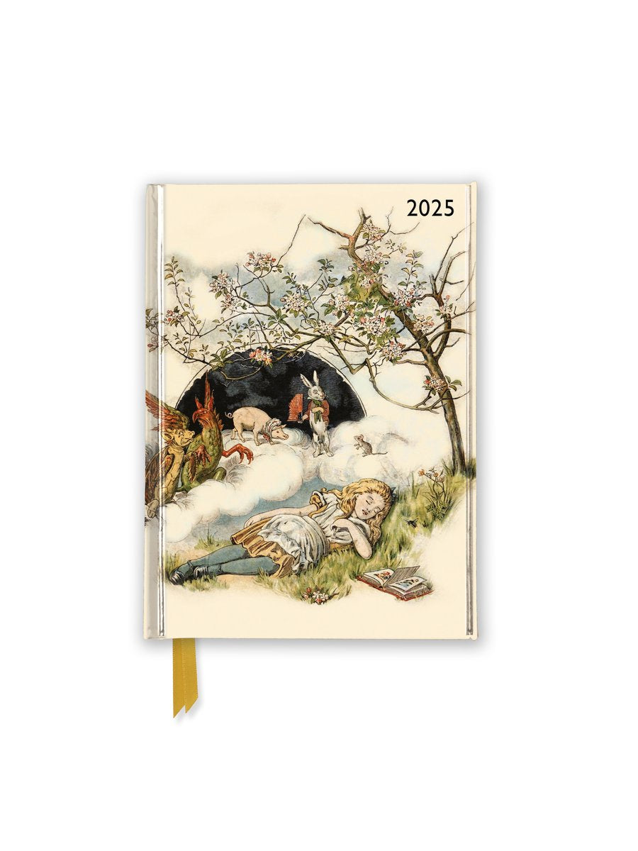British library: alice asleep 2025 luxury pocket diary planner - week to view