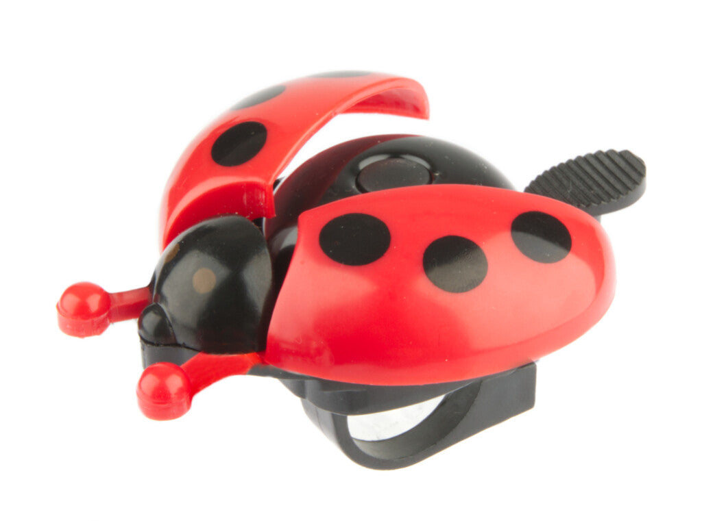 Fietsbel Pexkids Ladybugs met open vleugels - rood zwart