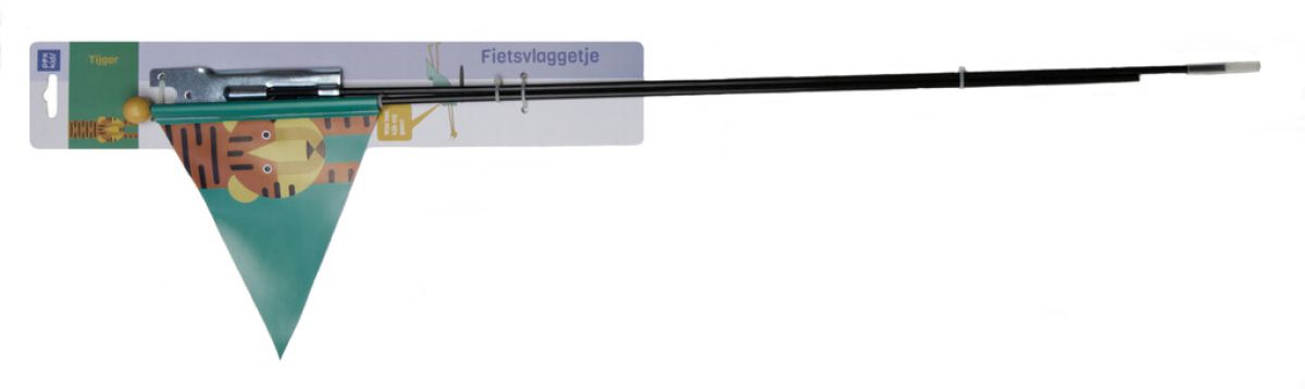 Beveiligingsvlag Pexkids Tiger Green met tijgerprint