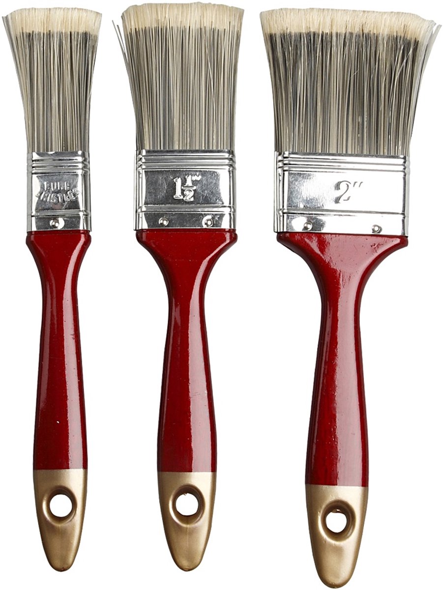 Creativ Company Varnish Brushes Flat, 3 pc.