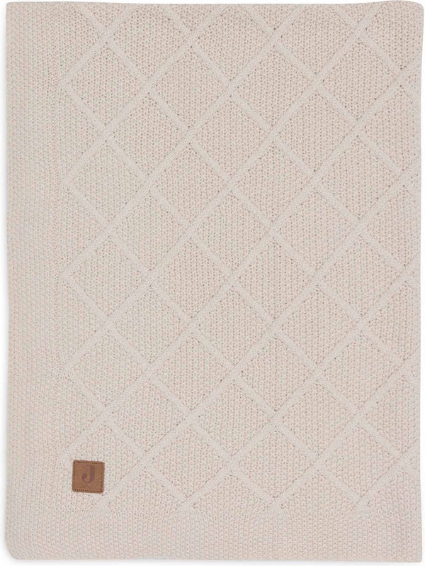 Jollein deken wieg 75x100cm check knit oatmeal