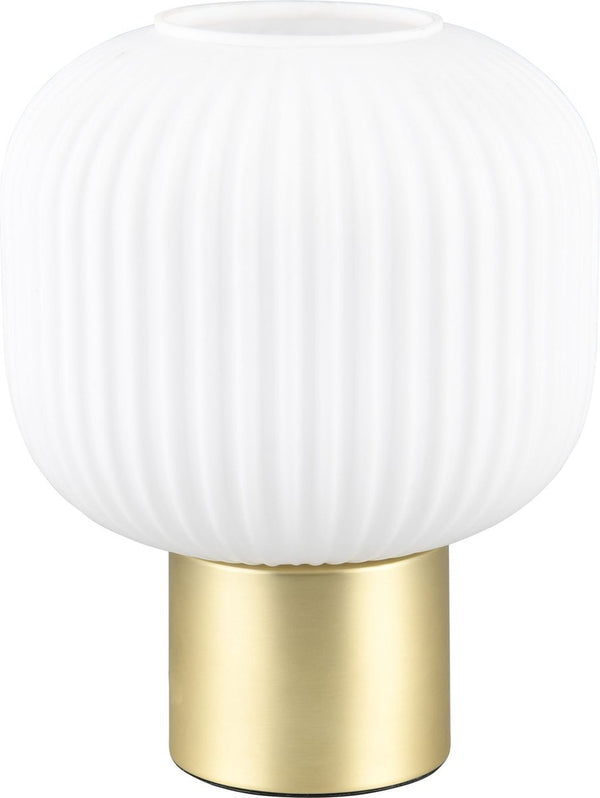 Trio diva - tafellamp - messing mat - excl. 1x e27 8,5 w - snoerschakelaar