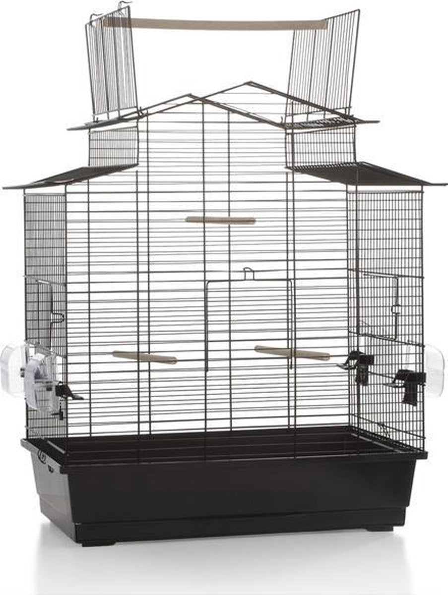Beeztees iza 3 open - vogelkooi - zwart - groot - 59x38x65 cm