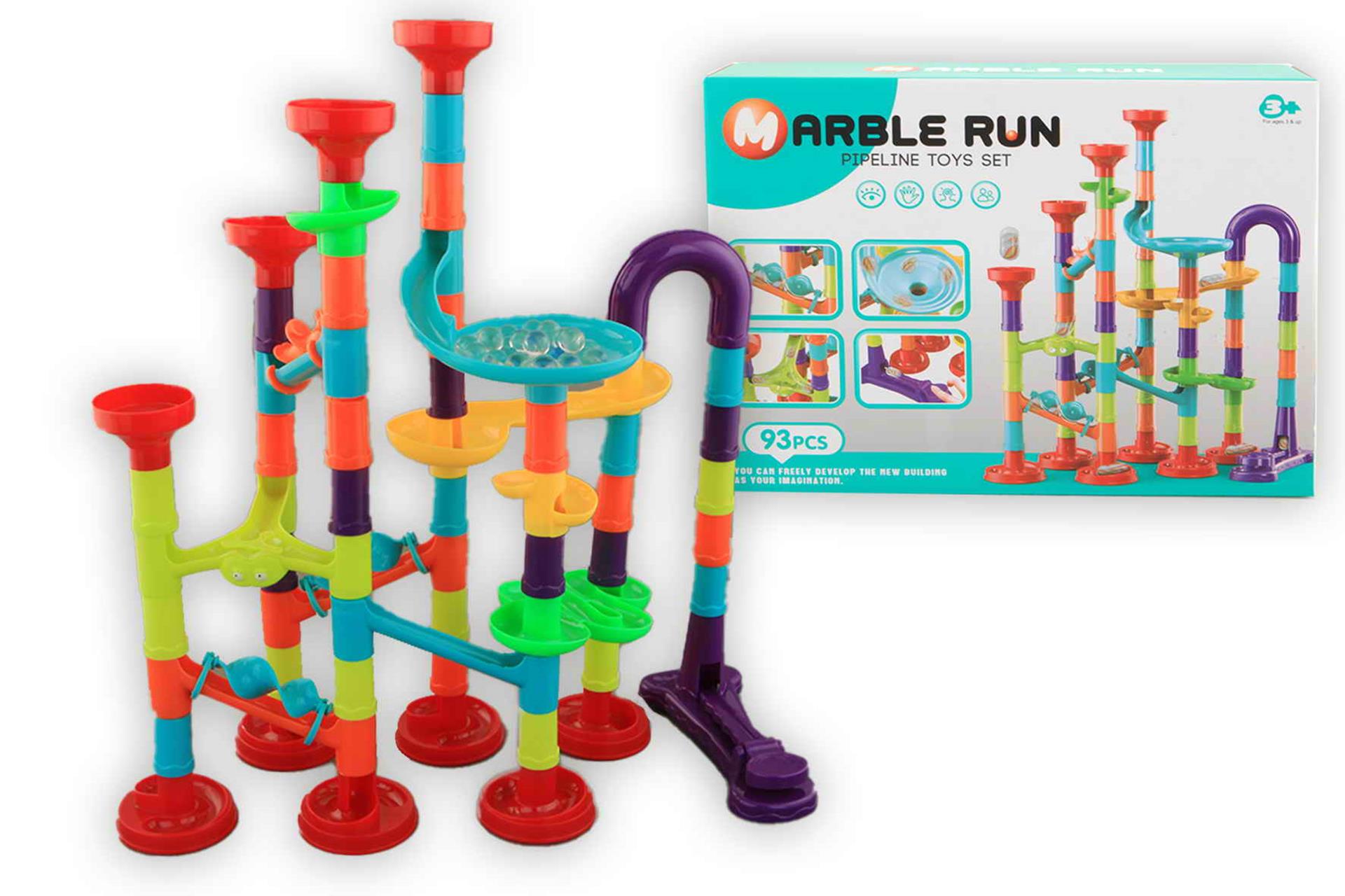 Jonotoys knikkerbaan 93-delig, op verschillende manieren om te bouwen