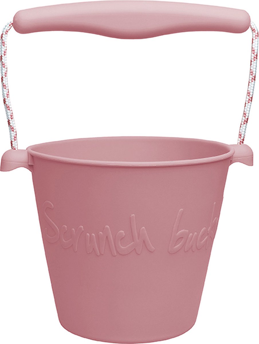 Scrunch speelgoedemmer - roze - opvouwbaar - recycleerbaar